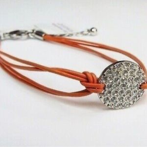 NWT Lia Sophia orange crystal spotlight bracelet